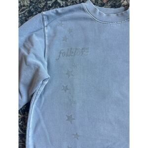 Official Taylor Swift “Folklore” crewneck in muted blue vintage wash